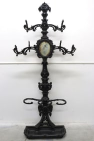 Early 20th C. Cast Iron Coat Rack