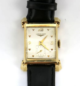 Vintage Longines 14Kt Deco Tank Wristwatch