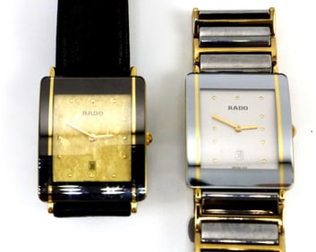 Two Rado Diastar Quartz Wristwatches