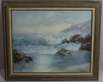 Vintage Signed Oil Painting on Canvas