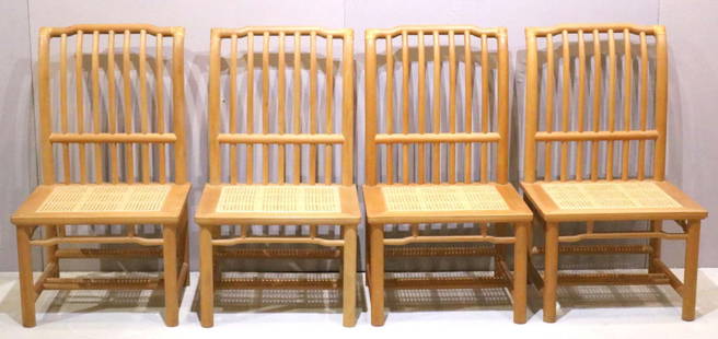 Attr. Robert Venturi Wooden Chairs: Four Attributed to Robert Venturi Wooden Chairs. Measures approx. - 39 3/4" high x 22 3/4" wide x 22 1/2" deep. Have a similar item to sell? Contact us at info@marketauctionsinc.com