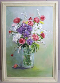 Signed Steinberg "Still Life" Oil Painting on Canvas