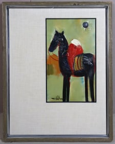 Vintage Signed Oil Painting on Board