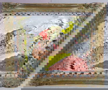 Signed R. Cherry Oil Painting on Board: Signed R. Cherry Oil Painting on Board. Total measurements approx. - 25" W x 22" H. Signed lower right. Condition is overall good. Have a similar item to sell? Contact us at