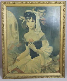 Victorian Woman Framed Print: Victorian Woman Framed Print. Total measurements approx. - 36" W x 43" H. Condition is overall good. Have a similar item to sell? Contact us at info@marketauctionsinc.com Please review