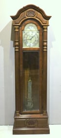 Late 20th C. Ridgeway Moonphase Grandfather Clock