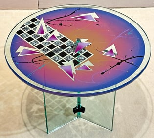 John Irving Glass Studio End Table