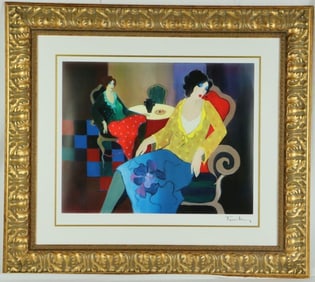 Itzchak Tarkay "Little Round Table #7" Seriolithograph