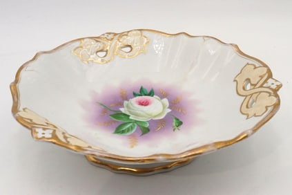 Antique KPM German Hand Painted Porcelain Footed Bowl