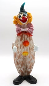 Vintage Italian Murano Art Glass Clown Sculpture
