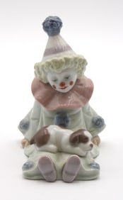 Lladro "Pierrot with Puppy" #5277 Porcelain Group