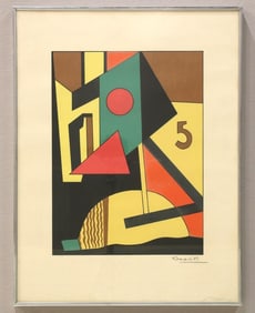 Signed Kasson, Geometric Framed Lithograph