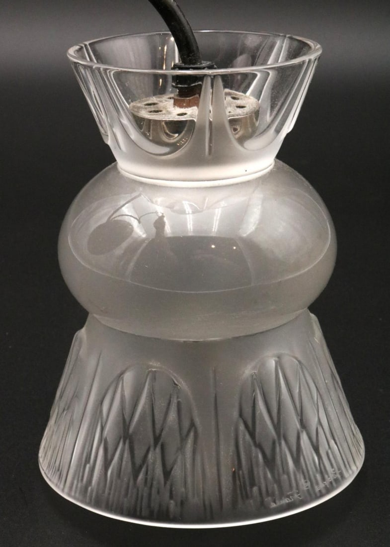 Lalique Crystal Hanging Pendant Light (1 of 3)