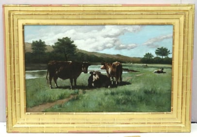 Early 20th C. Signed Oil Painting on Canvas