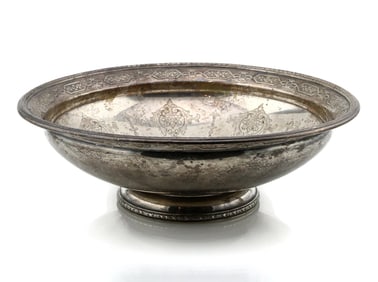 Sterling Silver Bowl with Floral Motif