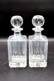 Pair of Crystal Glass Decanters