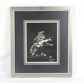 Brice Vaughan Native American Etching