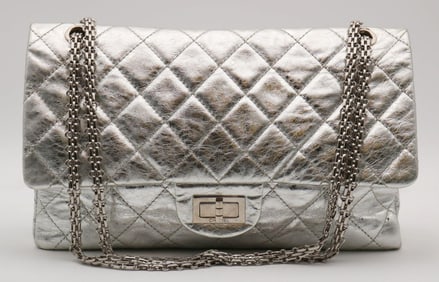 Chanel 2.55 Double Flap Metallic Shoulder Bag