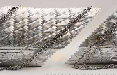 Chanel 2.55 Double Flap Metallic Shoulder Bag