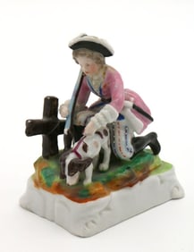 French Hand Painted Porcelain Sculpture