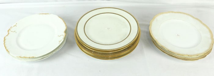 Lot of 11 Mixed Design Porcelain Dinner Plates