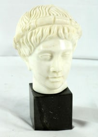"Young Bacchus" White Marble Bust