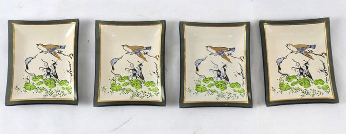 Vintage Hand-Painted Trinket Dish Set