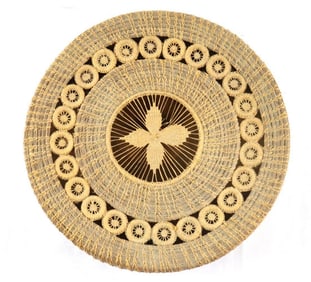 Vintage Pine Needle Basket
