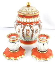 Set of Dahl Jensen Craquele Jar Set