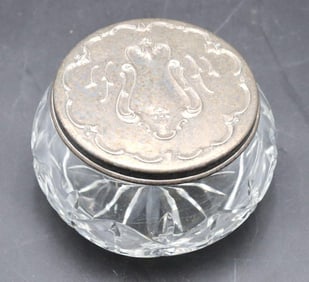 Gorham Sterling & Crystal Jar