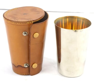 Silver Plated Cup with Fitted Pouch