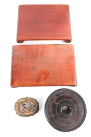Lot of 4 Wooden Sculpture Bases