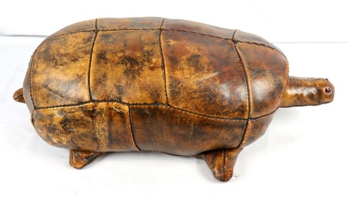 English Leather Turtle Footrest