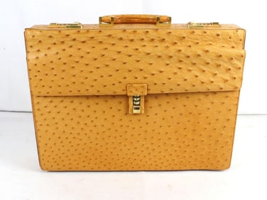 Italian Genuine Ostrich Briefcase