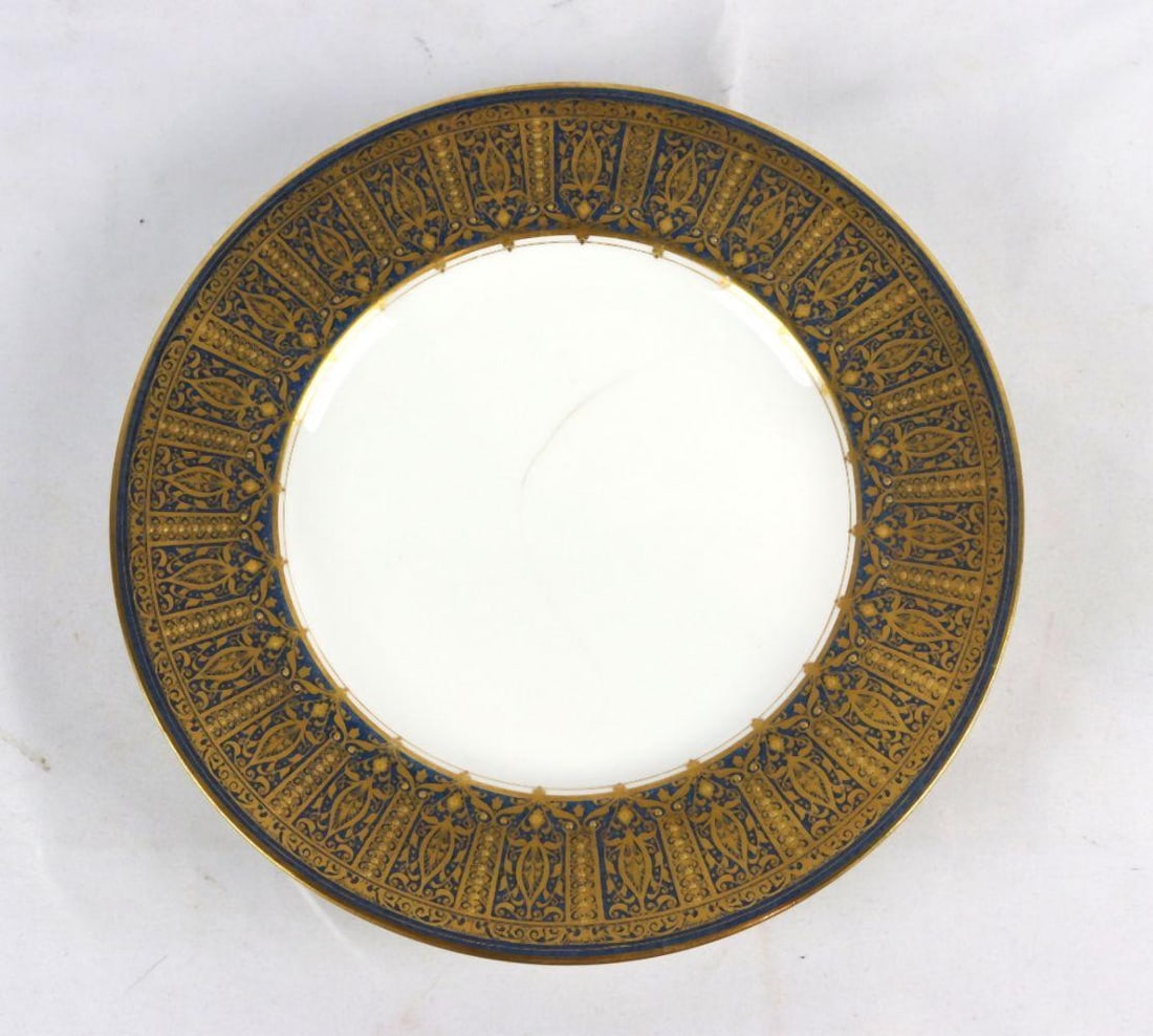 Pair of 4 Royal Worcester for Ovington Bros. Porcelain Plates (1 of 4)