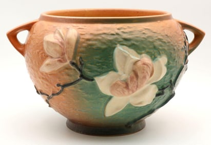 Roseville Magnolia Pottery Handled Planter