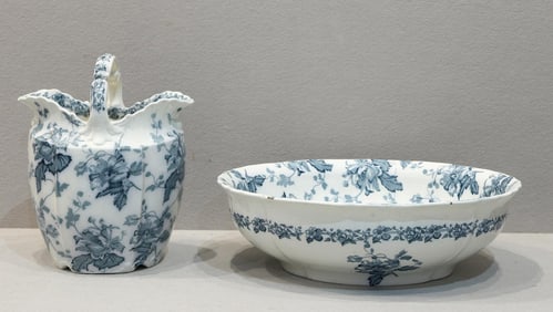 Furnival's England Floral Basket and Bowl