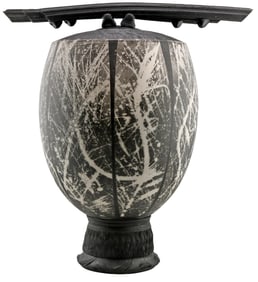 Large Ceramic Vase with Lid
