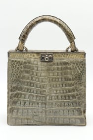 Vintage Gold Pfeil Alligator Purse