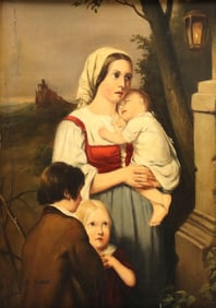 19th C. M. Josda (Dutch) Oil Painting on Panel