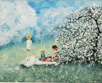 Signed Sinchak Oil Painting on Canvas