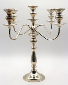 Empire Weighted Sterling Silver 5-Light Candelabra