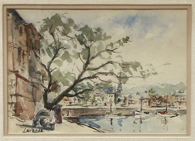 Framed Watercolor Signed Laprade