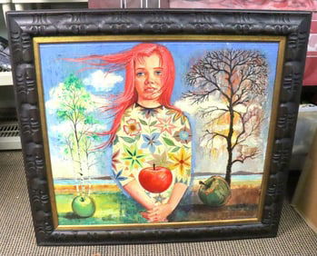 Signed Altamura Oil Painting on Canvas