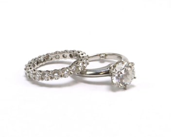 Rare Tiffany & Co. Platinum & Diamond Wedding Set