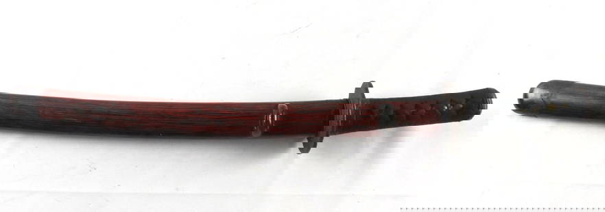 Rare 16th C. Bizen WWII Surrendered Tanto Sword: Rare 16th Century Bizen WWII Surrendered Tanto Sword.  This sword was made in August, 1514 by the maser swordsmith Awamitsu Nagafune who lived in the Province of Bizen. The sword was the proud possess