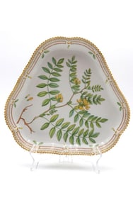 Royal Copenhagen "Flora Danica" Porcelain Triangular Dish