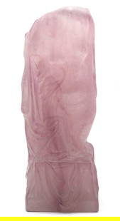 Olivier Brice for Daum "Aphrodite" Pink Glass Sculpture: Olivier Brice (French, 1933-1989) for Daum France?&#34;Aphrodite&#34; Pink Glass Sculpture. Signed &#34;O. Brice&#34; lower right corner on the front face, signed &#34;Daum France&#34; on the lower ri