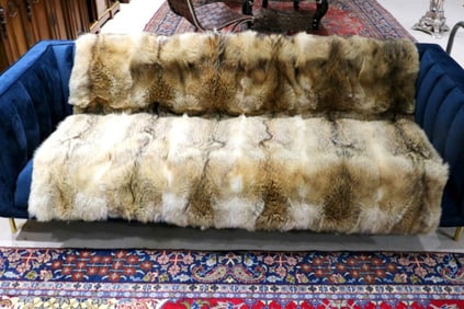 PoloGeorgis Coyote Fur Pellet Throw Blanket