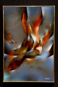 Leonardo Nierman (Mexican, b. 1932)?Acrylic Painting on Masonite